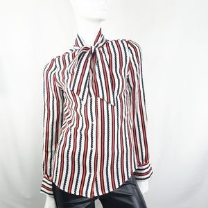 PRICH Pride & Rich Striped Blouse Small Medium